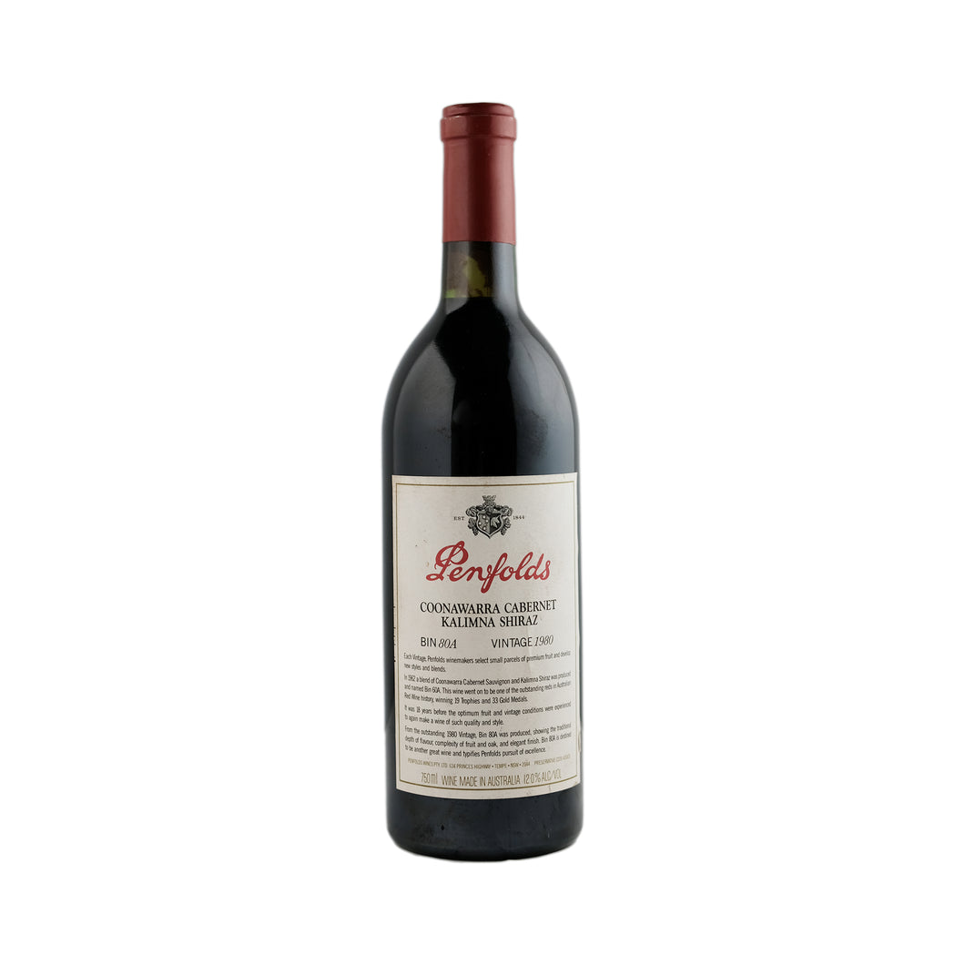 Penfolds Bin 80A Cabernet Sauvignon Shiraz, Coonawarra 1980